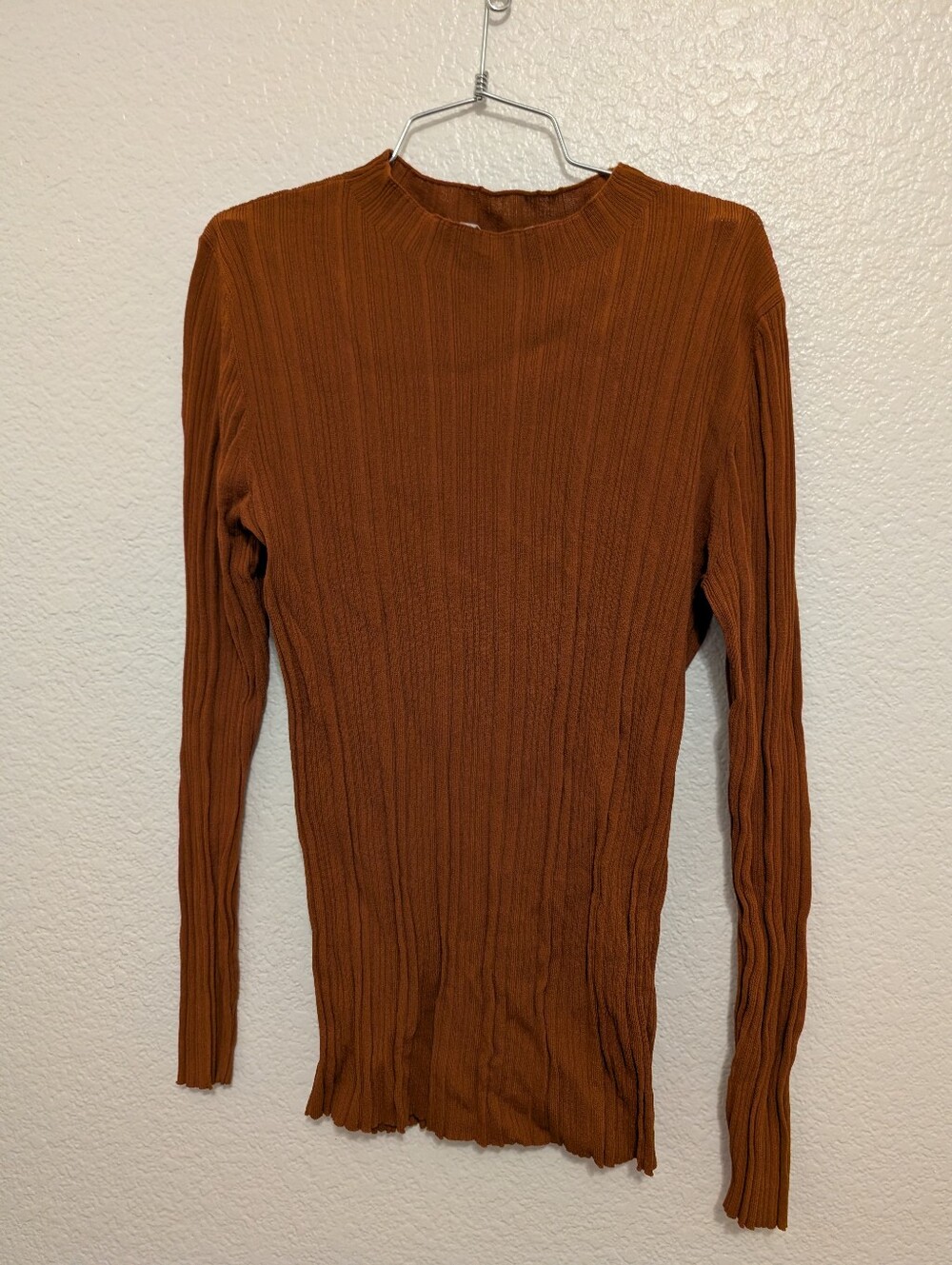 MM laFleur Orange Long Sleeve Top Size Small